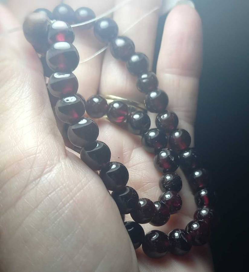 Beautiful Natural Garnet Stone Beads for Restring