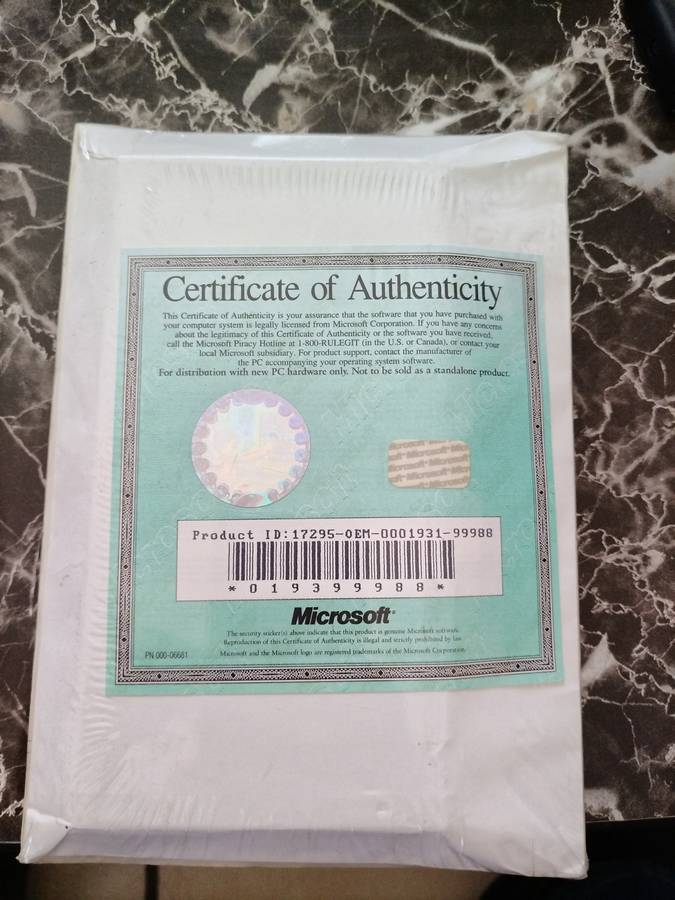 Windows 3.1 factory sealed