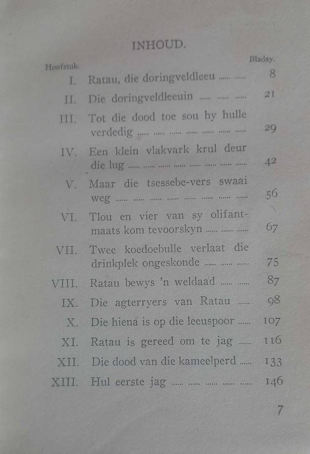 Ratau die doringveldleeu deur TG Nel