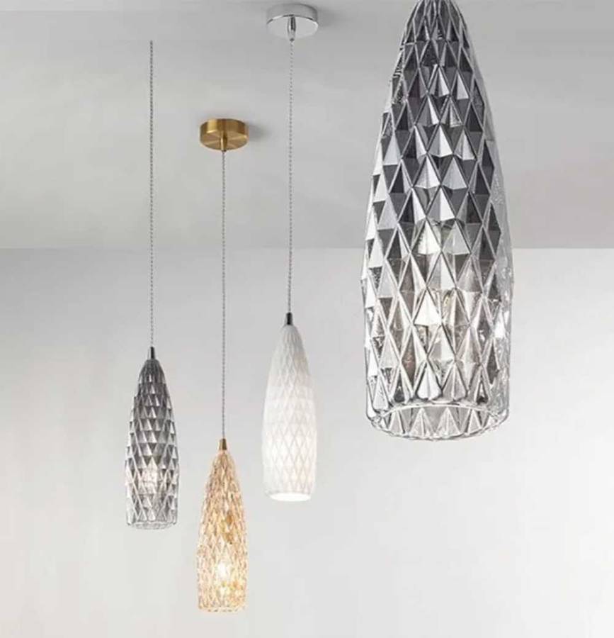 Italia Pendant Light. Clear ceiling hanging light