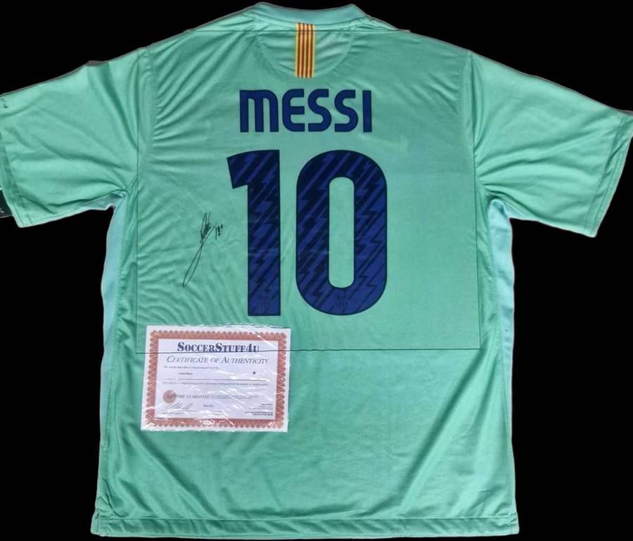 LIONEL MESSI Hand Signed Jersey Autographed Authentication