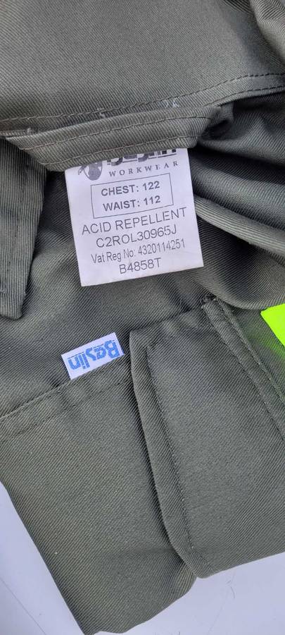 ACID REPELLENT BESLIN Ultra Reflective 2-Piece Work-Suit 87 Chest/77 Waist