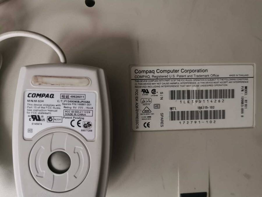 Compaq Keyboard and Mouse PS/2