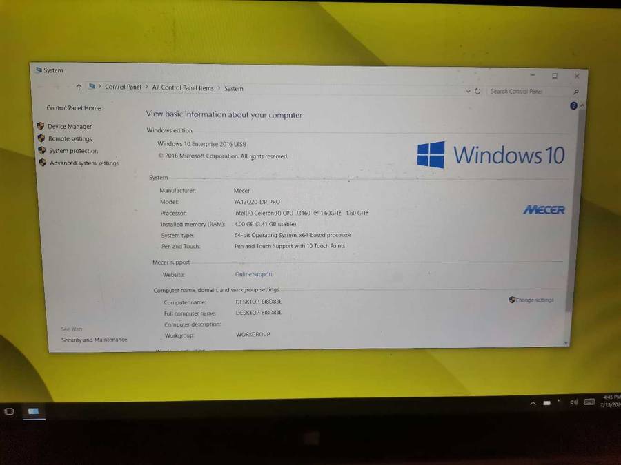 MECER GURU 13,3" TOUCH SCREEN