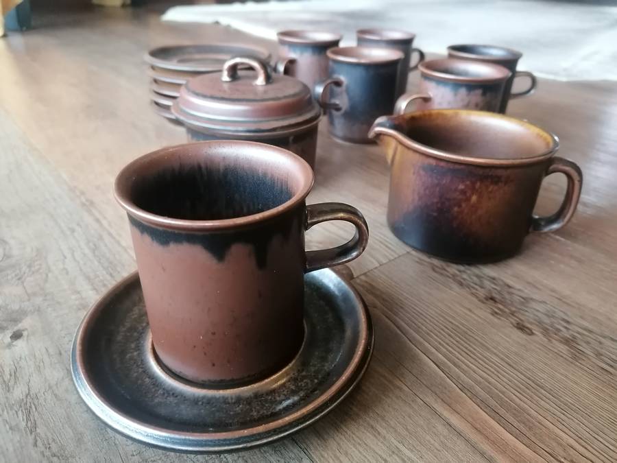 Ruska Arabia of Finland Stonware Coffee Set