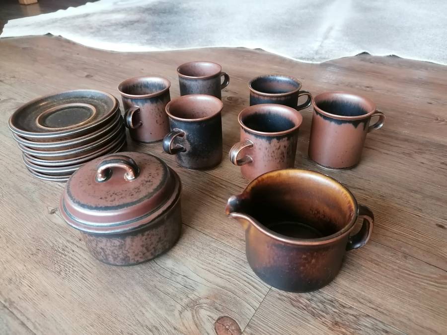Ruska Arabia of Finland Stonware Coffee Set