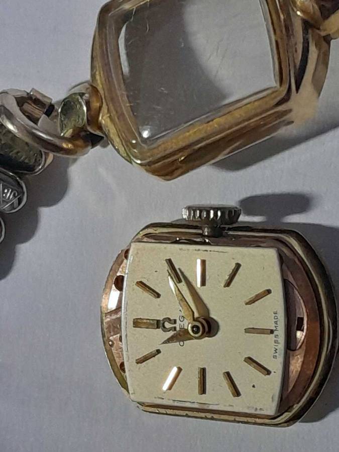 Omega cocktail/bracelet wind up watch. Service required.