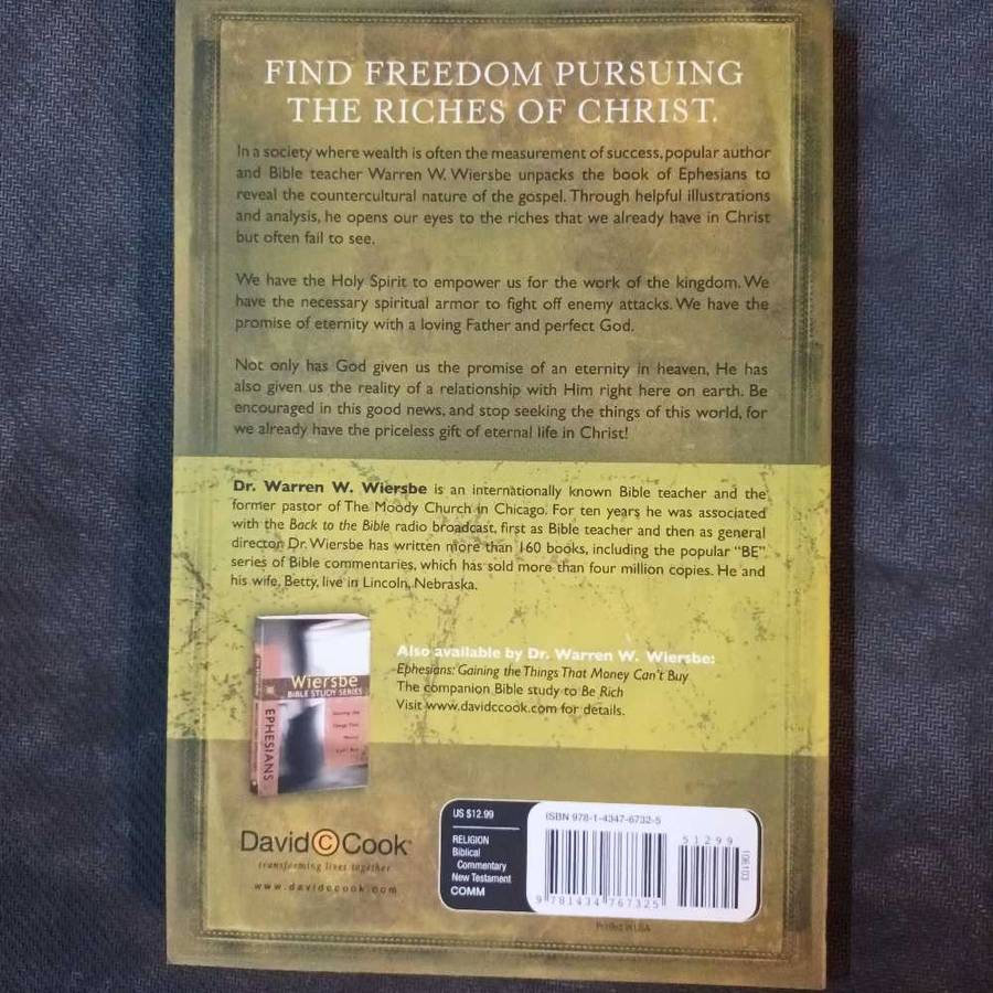 Bible. NT commentary  Ephesians.WW Wiersbe