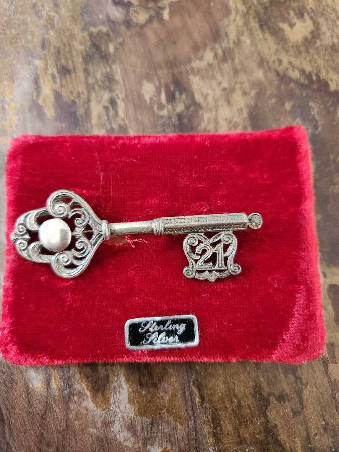 Antique 21st Brooch - Sterling Silver - Exquisite
