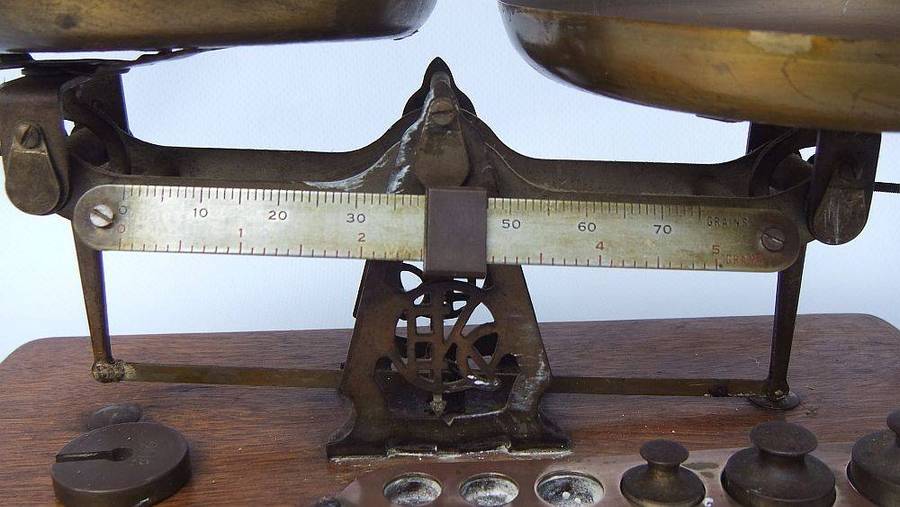 An antique scale made by the Eastman Kodak Company , New York for photographic purposes