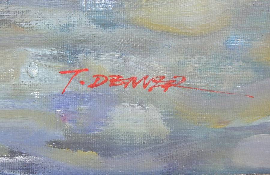 Large Framed Original Still Life Oil on Board Painting Signed T Demar