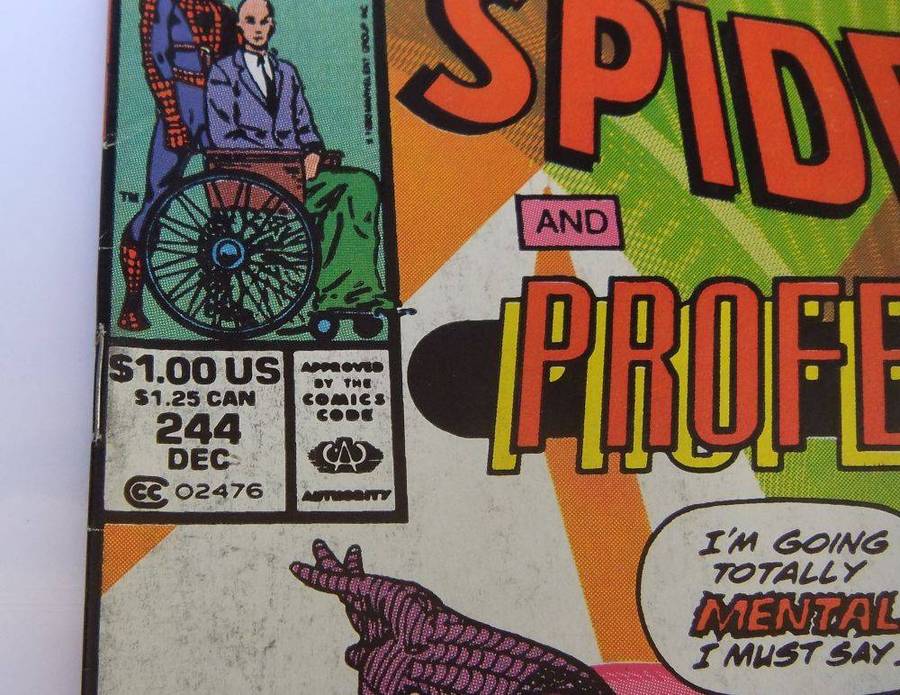 1990 Marvel Comics - Marvel Tales #244 ( Spider-Man & Professor X )