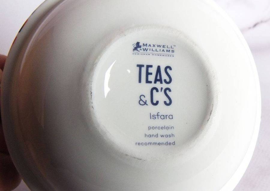 A colourful tea for one sized porcelain teapot made by Maxwell & Williams designer homeware