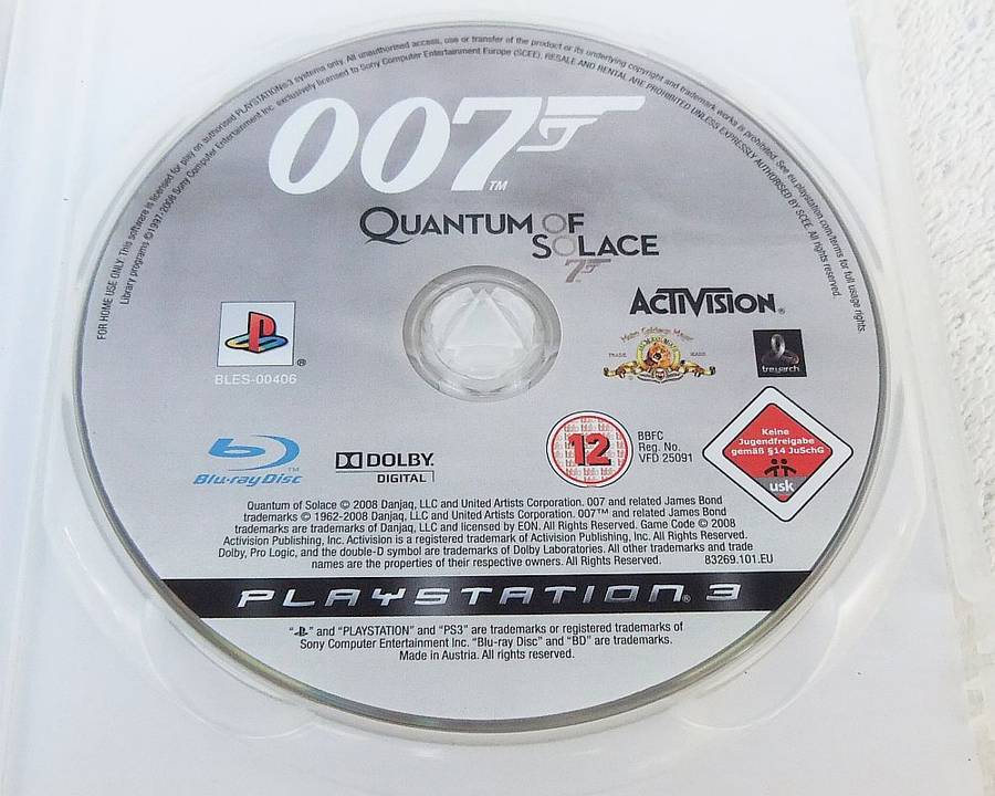 PLAYSTATION 3 GAME - 007 QUANTUM OF SOLACE