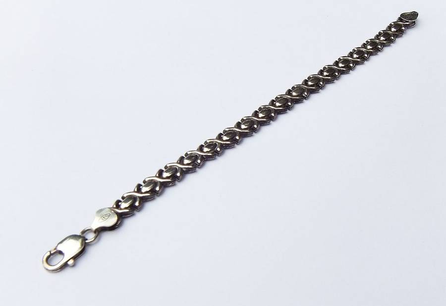 AN AWESOME VINTAGE ITALIAN STERLING SILVER BRACELET WITH EYE CATCHING PATTERN - EXCELLENT CONDITION