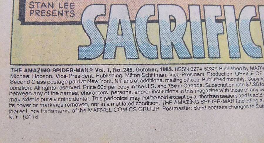 1983 Marvel Comics - The Amazing Spider-Man #245