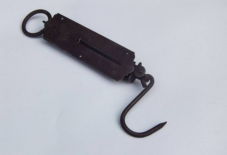 An old pocket balance scale made in Germany
