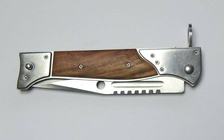 A huge AK47 bayonet style flick knife in excellent condition with pouch