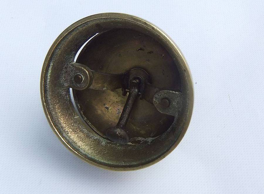 A vintage solid brass reception bell in working condition