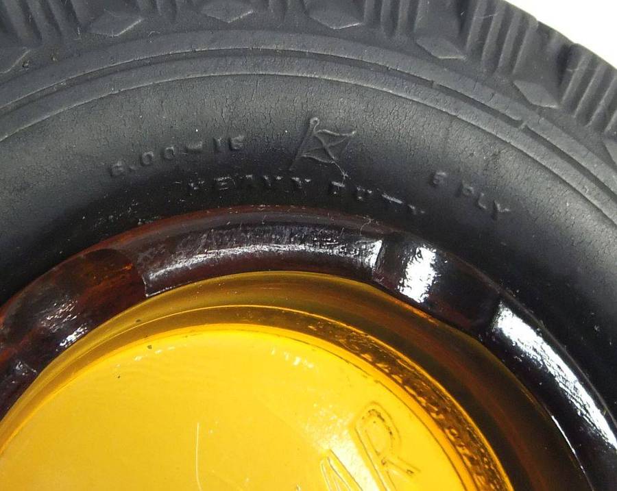 A vintage genuine rubber Goodyear tyres advertising ashtray in excellent condition