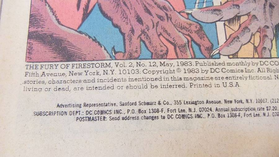 MAY 1983 DC COMICS - THE FURY OF FIRESTORM #12 - PRELOVED - FREE COMBINING