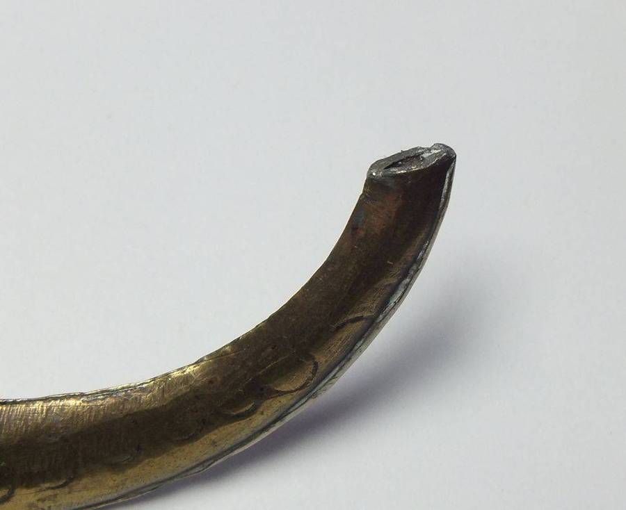 A large vintage Turkish dagger with detailed sheath in display condition