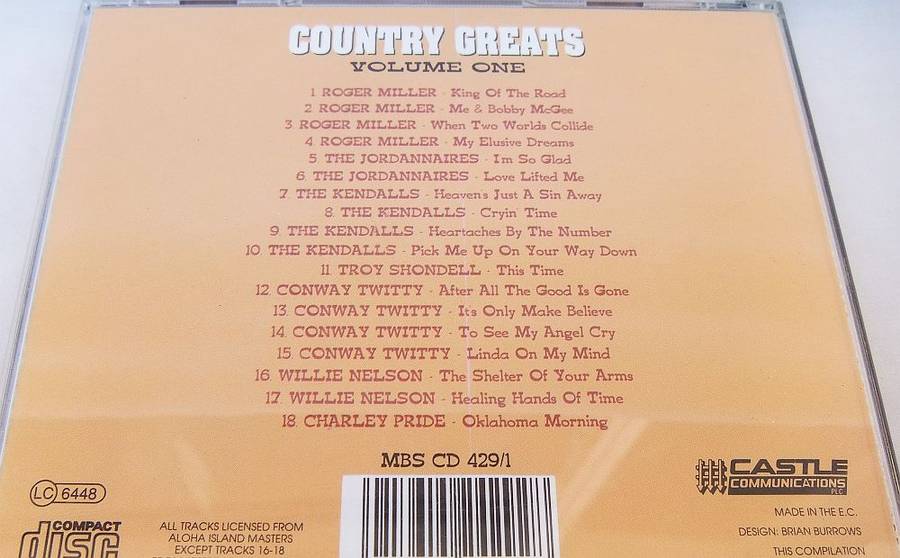 3 CD LOT !! COUNTRY GREATS - VOLUME ONE , TWO AND THREE ( 54 SONGS ) !! FREE COMBINING !!