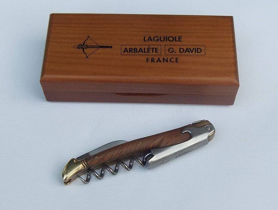 A top quality French made corkscrew & bottle opener in box by Laguiole designed by G.David