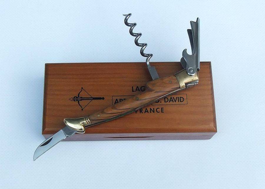 A top quality French made corkscrew & bottle opener in box by Laguiole designed by G.David
