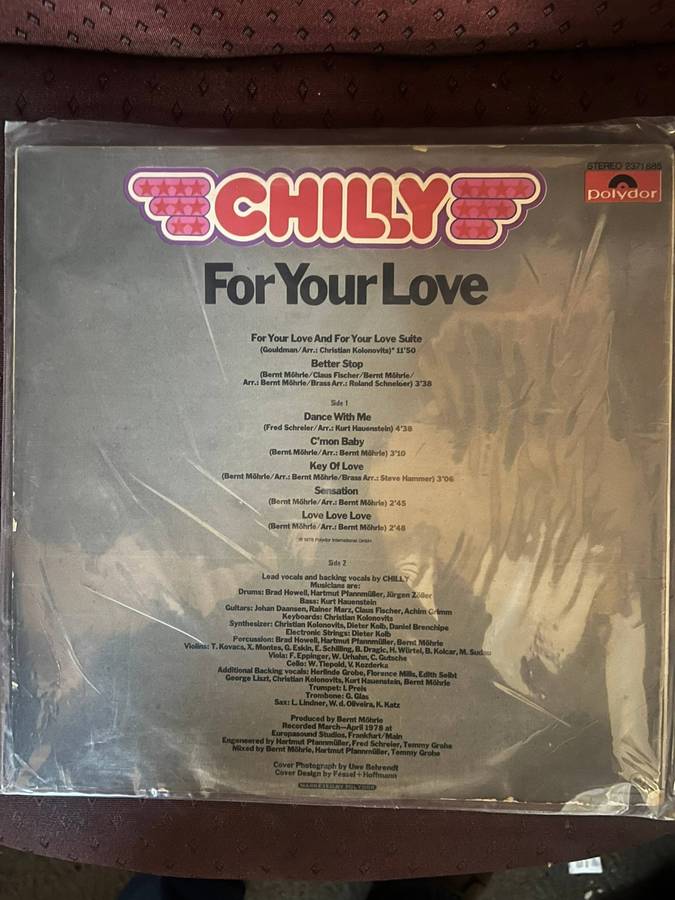 Chilly  For Your Love LP