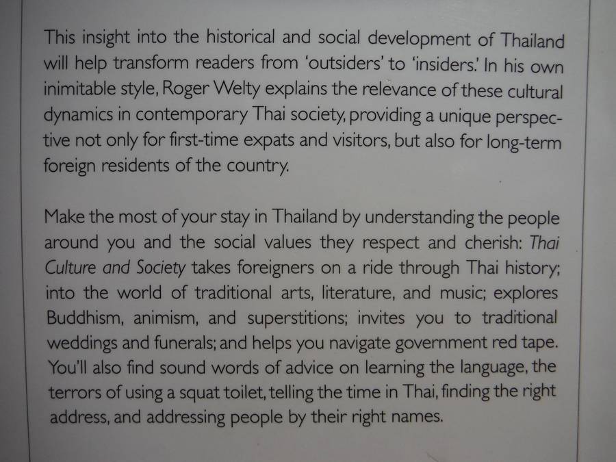 Thai Culture and Society - Hardcover - Roger Welty