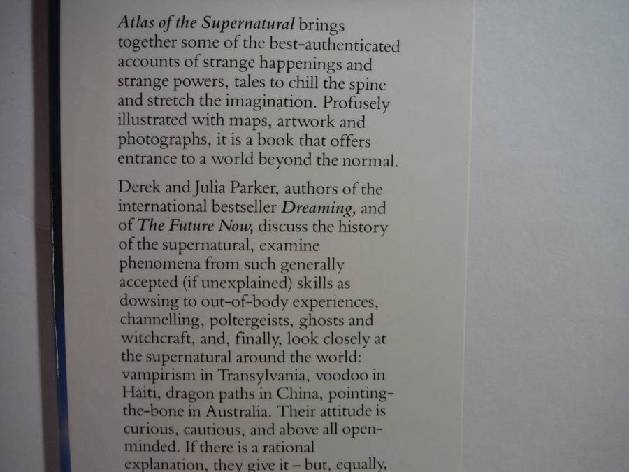 Atlas of the Supernatural - Hardcover - Derek and Julia Parker