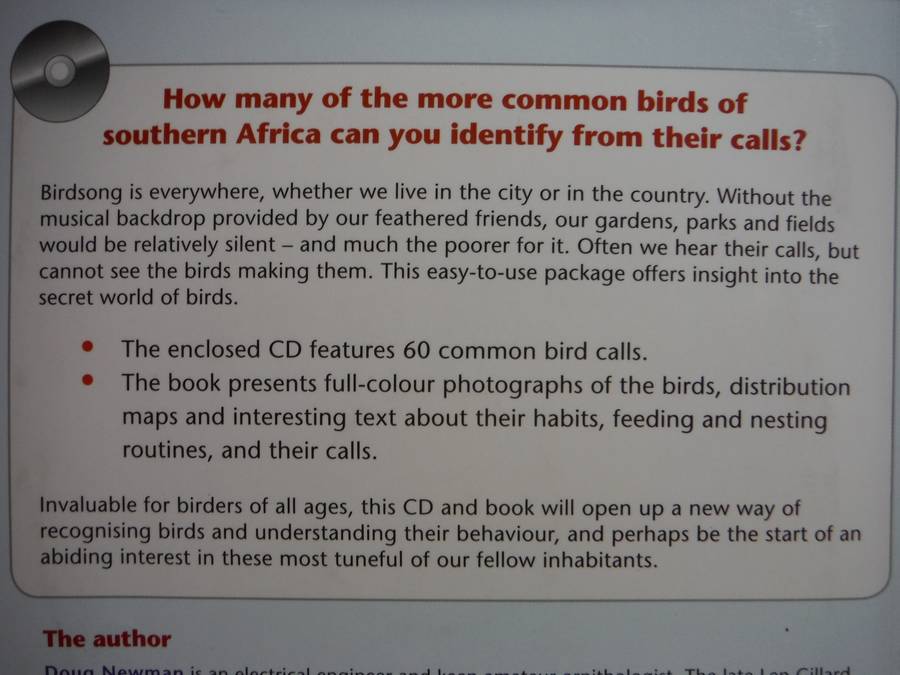 Bird Calls for Beginners - Paperback and CD with 60 Southern African Bird Calls - Doug Newman