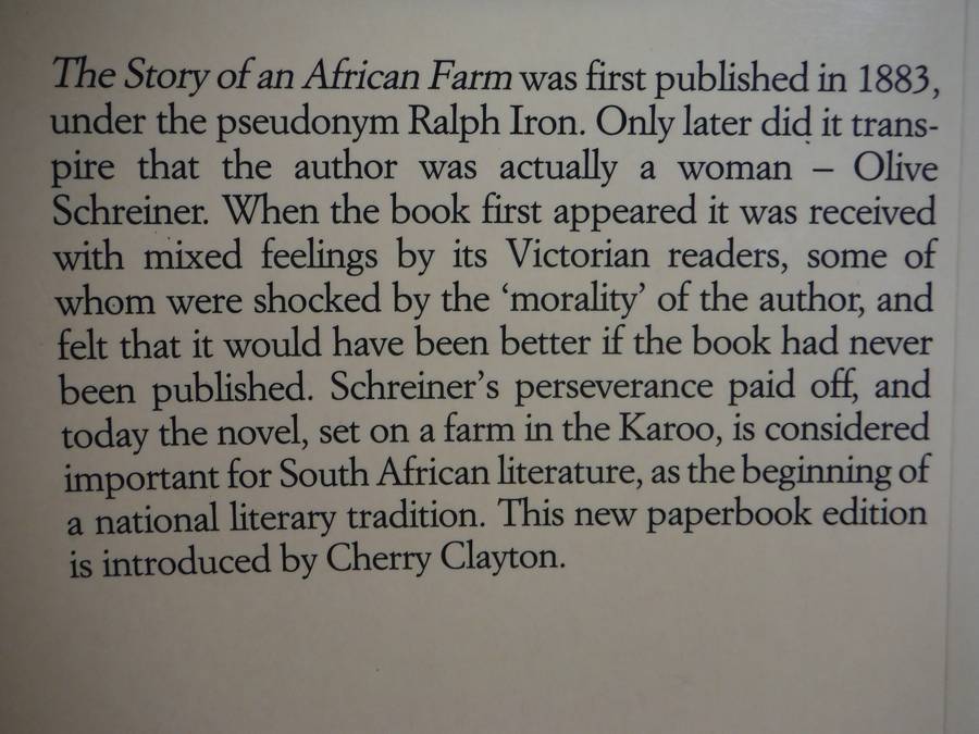 The Story of an African Farm - Paperback - Olive Schreiner