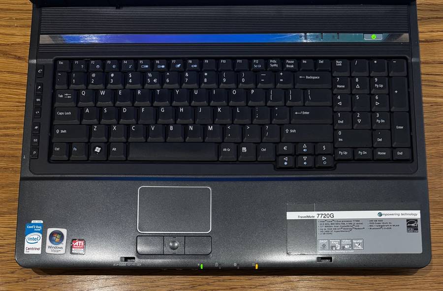 Acer TravelMate 7720G 17", Intel Core 2 Duo T7300 2.0GHz, 2GB RAM, 250GB HDD PLEASE READ!!!