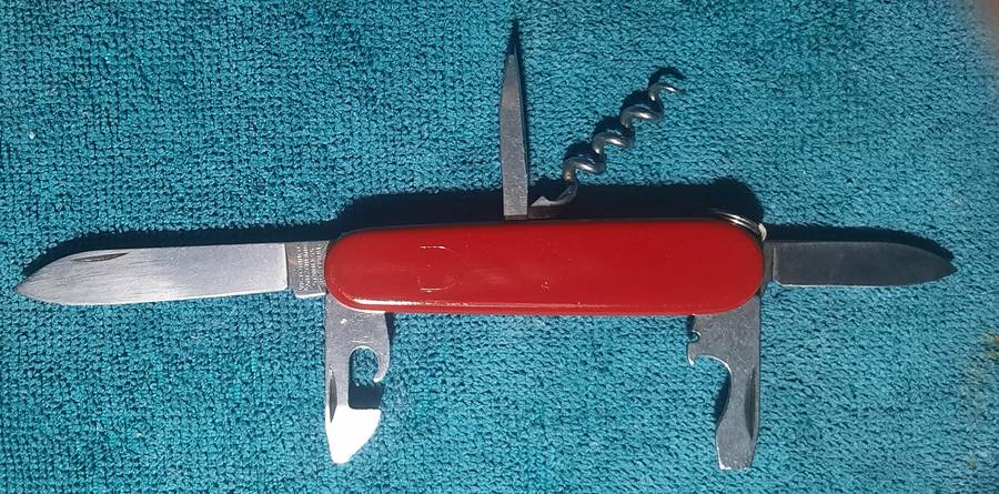 Victorinox Swiss Army Knife -  Spartan/Standard Older Spartan Red Scales with SAPREF SAFTY  on scale