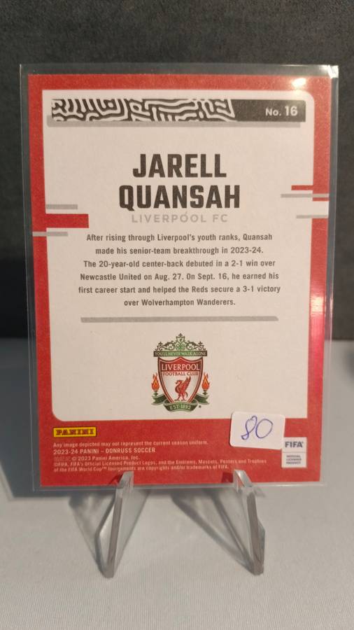 2023-2024 Donruss Jarell Quansah The Rookies Base #16