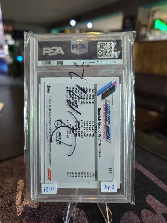 2021 Topps Chrome F1 Lewis Hamilton Gold/Purple Refractor PSA Gem MT 10