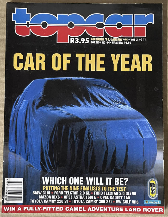 TopCar magazines RSA Dec 93 / Jan 94 - Car of the Year edition