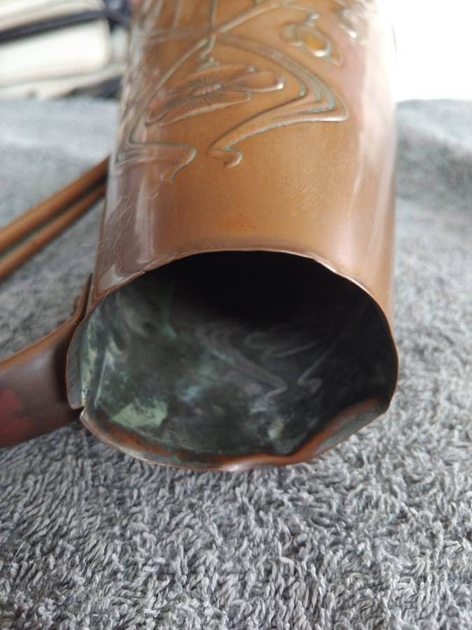 Art Nouveau Jonas Sankey & Sons Solid Copper Jug Pitcher Made In England