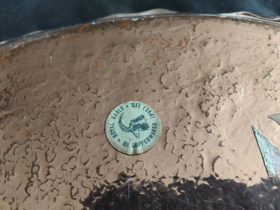Vintage Royal Sable Copperqares Mid Century Serving Platter