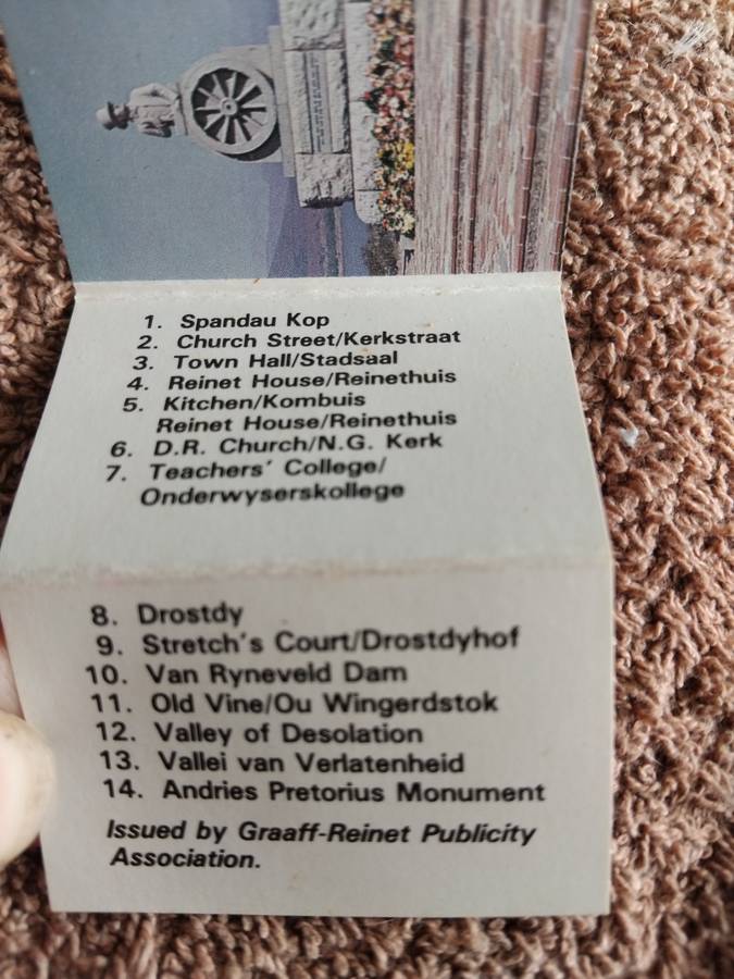 Rare Vintage Graaff Reinet Matches Box With Mini Concertina Images Souvenir