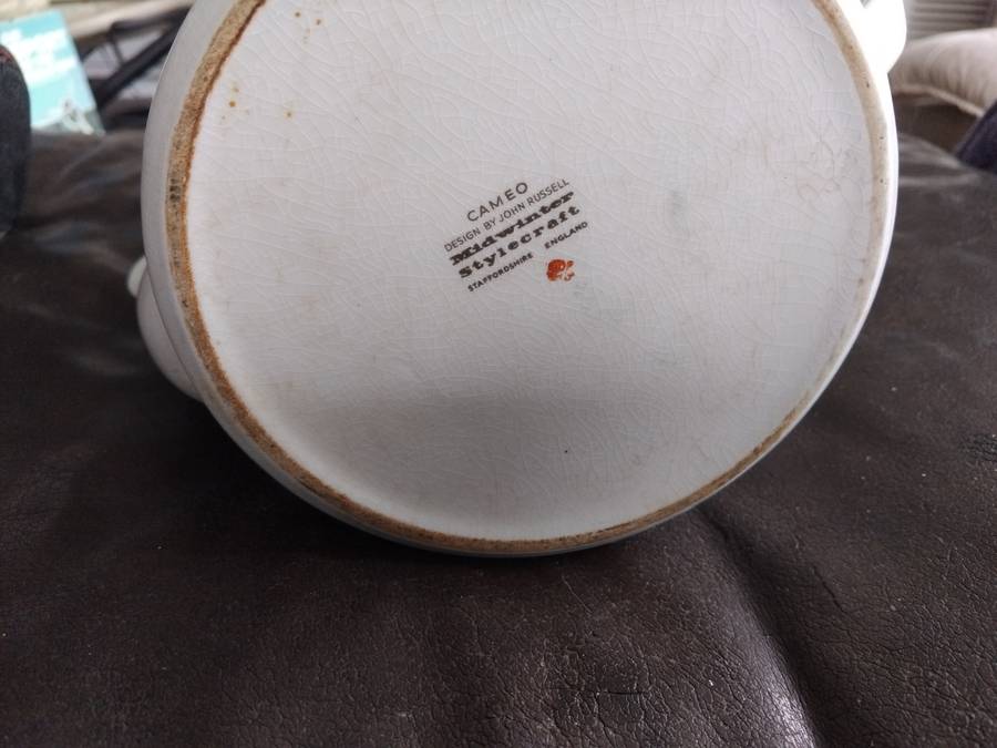 Vintage Midwinter Stylecraft Cameo Coffee Tea Pot Design John Russell