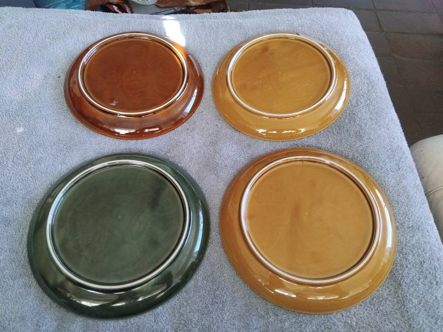 Rare 1960s Swiss Ceramic Cheese Fondue Plates