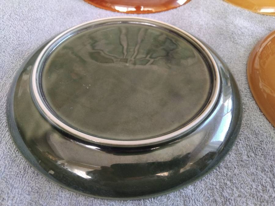 Rare 1960s Swiss Ceramic Cheese Fondue Plates
