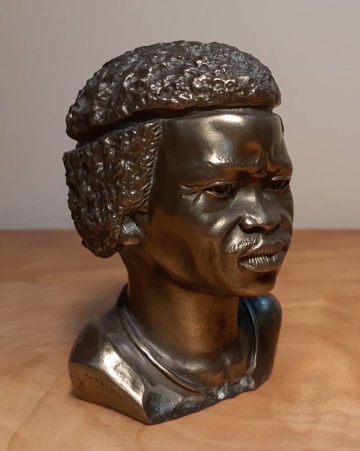 Investment Art by Casper Darare (1952 - 2001) Bronze Overlay Sculpture - The Chief, No.6
