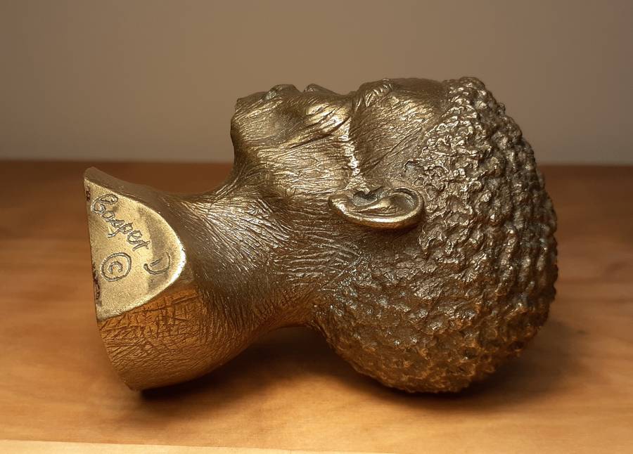 Investment Art - Casper Darare (1952 - 2001) Bronze Overlay Sculpture - Bushman Man, No.8