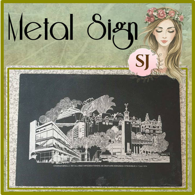 Metal sign ???  | 38 x 25 cm | metal | vintage 1974 | Sign |
