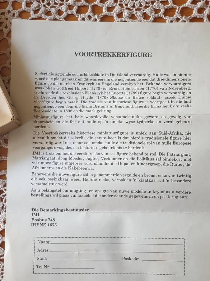 VOORTREKKER LEAD FIGURINES