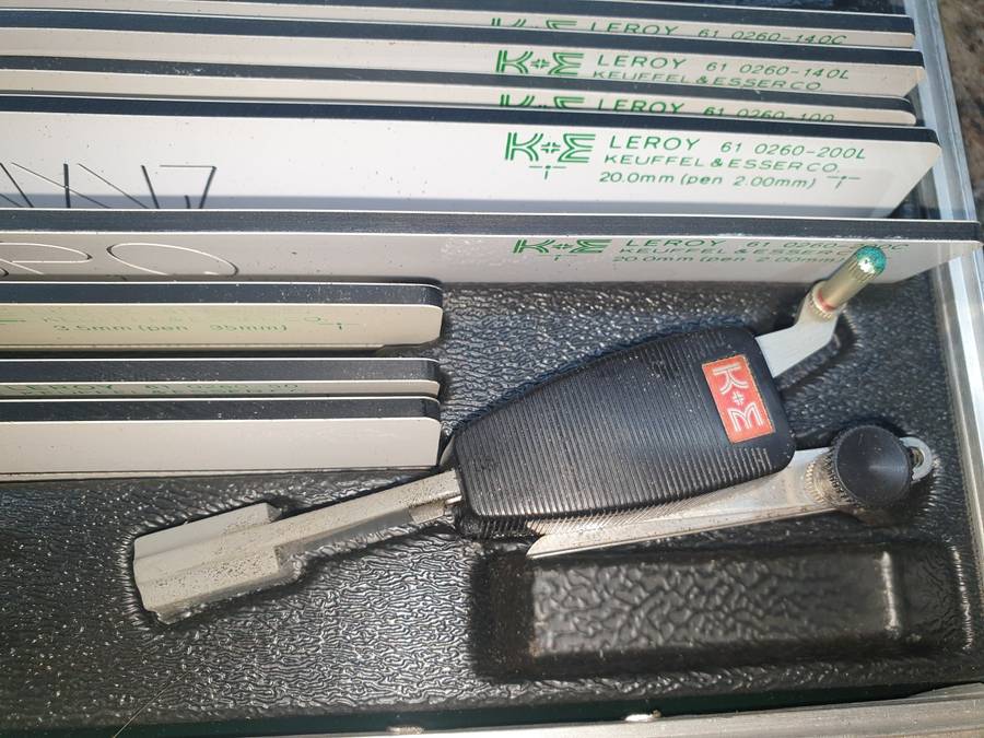 VINTAGE KEUFFEL & ESSER K&E - Leroy Lettering Set